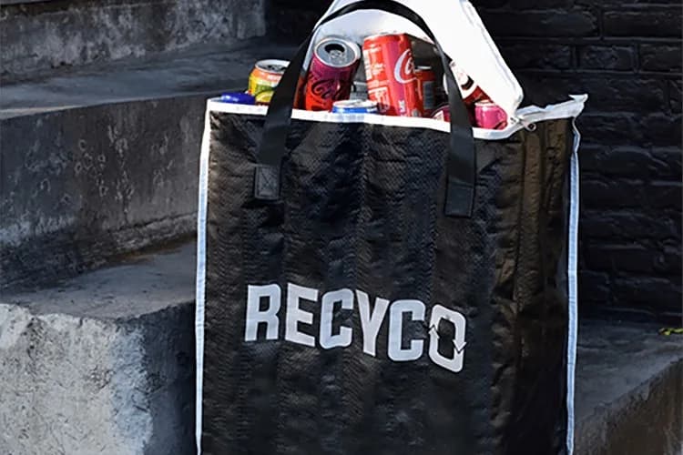 Eine Dose, Flasche im Tausch gegen ein Recyco-Muster