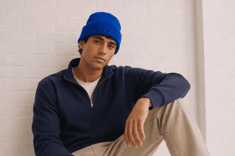 Custom beanies with 3D embossed logo