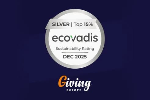 Giving Europe erhält EcoVadis Silbermedaille